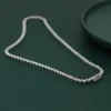 Chokers 100% re￫el 925 Sterling Silver 4145515661cm tennis ketting 34 mm zirkoonketen unisex choker fijne sieraden 221207