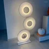 Lâmpadas de piso Retro Lamp Standing Standing Bedroom Lights Modern Arc Wood