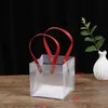 Christmas Apple Gift Bag Wrap Transparent Frosted PP Handbag for Gift Wedding Candy Bags Holiday Wholesale Package