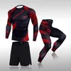 Survêtements pour hommes 3 pcs ensemble d'entraînement costume de sport gym fitness vêtements de compression course jogging sport porter exercice rashguard hommes 221208