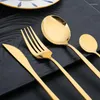 Dinnerware Sets 16 Piece/24 Piece Wooden Box Stainless Steel Tableware Knife Fork And Spoon Main Fourpiece Set Portugal Cross-bordergift