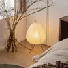 Lampadaires LED Lampe en papier de riz japonais Lampe de table moderne Dimming Lanterne Noguchi Trépied Creative Home Lecture Art Luminaire Cadeau