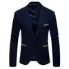 Costumes pour hommes Blazers AIOPESON marque costume vestes solide Slim Fit simple bouton robe mode décontracté velours côtelé Blazer 221208