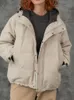 Parka da donna in piumino moda giapponese casual sciolto solido tutto fiammifero giacca invernale calda con cappuccio donna streetwear cappotti a maniche lunghe 221207