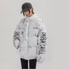 Mens Down Parkas Hip Hop Jacket Parka Parta Bear Print Men Winter Oversize Windbreaker Streetwear Harajuku Padded Coat Warme Outwear Hipster 221207