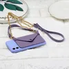 Crossbody Card Pocket Wallet Case f￶r iPhone 11 12 13 Pro Max 6 7 8 Plus X Xs XR L￤derrem bakre omslag