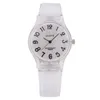 HBP Womens Fashion Silicone Strap Watch Watch Easy to Rece Dial Numeral Dial Ladies Quartz Clock Dress Wristwatch Montres de Luxe