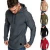 Mens Hoodies Sweatshirts Men Autumn Overall Sweatshirt Fashion Slim Fit Hoodie Long Sleeve Muscle Casual Tops Hoody Sweat shirt 221207