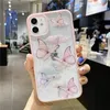 Dessin animé clair paillettes papillon doux antichoc téléphone étui pour iphone 14 12 13 11 Pro Max XS Max XR X 6s 7 8 Plus SE coque mignonne