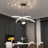 Подвесные лампы изучать проект светодиодный силикагель ресторан Rouse Round Star Star Room Office Office Home Deco