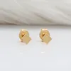 Kolczyki na stadninie 14K Gold Square Fquee Earring Odporna biżuteria Boho Dainty Vintage dla kobiet wodoodpornych