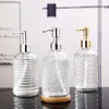 Liquid Soap Dispenser 400ml Vintage Glass Manual Pressure Dispensers Large Capacity Non Slip Storage Bottle Accessories For Home Bathroom 221207