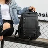 Рюкзак женский кожаный модный клетчатый туристический пакет мини -ноутбук винтажный овчар
