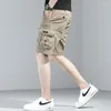 Men's Shorts Men Cargo 2023 Summer Fashion Streetwear Casual Sport Khaki Cotton Straight Short Pants