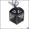 Gift Wrap Box Top Spider Web Sugar Boxes Hollowing Out Paper Carving Candy Case Black Halloween Series Candies Cases 0 38Qz L1 Drop Dhbvh