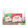 Christmas Decorations Christmas Eve Big Gift Box Santa Claus Fairy Design Kraft Papercard Present Party Favor Activity Red Green Gif Dhnzl