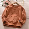 Print Bear Sweatshirt Spring Autumn Children Boys Hoodies Tonåringar Långärmad tröjor Moletom Girls Sudaderas Kids Bomullskläder