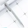 Stylos à bille à paillettes pour femmes filles stylos d'écriture fantaisie en métal rétractable encre noire stylos à pointe moyenne 1 mm stylo de journalisation fournitures scolaires