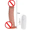 Realistyczny penis z zabawkami seksu z kubkiem ssącym Kobiety zabawki symulacja wibracja dla dorosłych Duża miękka silikonowa wibrator