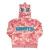 Erkek Hoodies Sweatshirts Retro Ateş Solunum Ejderha Anime Nakış Büyük Boyu Büyük Boyu Erkekler Sonbahar ve Kış Y2K Street Giyim Harajuku Zipper Sweater 221208