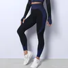 Sportswear 2 Parça Setleri Kadınlar Sakinsiz Yoga Seti Uzun Kollu Fitness Giyim Giysileri Egzersiz Kıyafetleri Tozluk Spor Takımını Çalışıyor