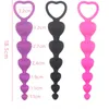 Sex toy Dildo Heart beads Soft Anal Plug anus Toys Silicone G-Spot Stimulating Butt Plugs Adult Couple y