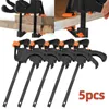 Other Hand Tools 5pcs Woodworking Work Bar Mini F Clamp Clip Set Hard Quick Ratchet Release Gadget DIY Carpentry Tool 221207