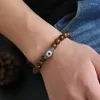Strang 2022 Mode 8mm Natürliche Tigerauge Perlen Armband Persönlichkeit Micro Inset Zirkon Elastische Schmuck Für Männer Frauen