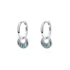 Boucles d'oreilles à tige Lumière de luxe en argent sterling 925 vintage coquille d'ormeau pour femme Niche Turquoise Spot Vente en gros