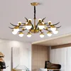 Chandeliers Modern Minimalist Villa Home Living Room Dining LED Chandelier Lighting Nordic Luxury Bedroom Study