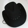 Boinas Lihua marca jogador de lã Hat Hat Cowboy Fashion Wather Proove Equestrian Cap. Ajuste de Black Black Brown, do partido feminino