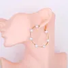 Hoop Earrings Hgflyxu Gold Color Imitation Pearls For Women 50mm Circle Beads Pearl Ear Ring Fashion Jewelry 2022