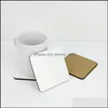 Other Drinkware 5 Style Drinkware Sublimation Blanks Round Cups Wood Coasters Table Mats Mdf Hardboard Coaster Heat Insation Thermal Dhpaz