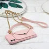 Crossbody Card Pocket Wallet Case f￶r iPhone 11 12 13 Pro Max 6 7 8 Plus X Xs XR L￤derrem bakre omslag