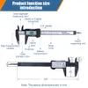 150/100 mm elektronischer digitaler Messschieber, 15,2 cm, Nonius, Mikrometer, Messwerkzeug, Pachometer-Lineal mit Batterie