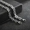 Charm Bracelets Silver Color Square Hollow Wrist For Men Double Single Layer Stainless Steel Blade Chain Hip Hop Jewelry