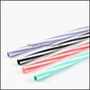 Drinking Straws Foldable Sile St Screw Two Color Straight Pipe Tea With Milk Drinks Colour Sts Recyclable Portable Tools 1 75Jdh1 Dr Dhapd