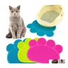 Hondenhuizen Kennels Accessoires Pet Dog Voedingsmat Kennels Pad Paw PAW BED BED DISH PACEINGEN CAT SUCHT MATS VOEDSEL Water Voer Placeme Dhquh