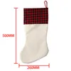 50x26cm Sublimation Bas De Noël Chaussette Festives Enfants Blanc DIY cadeau bonbons sacs Arbre pendentif Transfert De Chaleur impression chaussettes