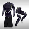 Trainingspakken voor heren 3-delige set Workout Sportpak Gym Fitness Compressiekleding Hardlopen Joggen Sportkleding Oefening Rashguard Heren 221208