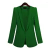 Trajes de mujer de talla grande de negocios para mujer Blazers de pecho oculto 2022 primavera otoño colores sólidos Blazer de manga larga ropa de trabajo de oficina