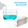 Liquid Soap Dispenser Portable Detergent Set for Kitchen Dish Box With Sponge Holder Hand Press Dispensing Tools 221207