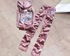 Juicy coutoure dorthsuit damskie dwa sztuczne spodnie ustawione kolorowy kwiatowy nadruk zwykły krótkie topy z kapturem proste swobodne spodnie marka marka kobiet ubranie