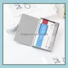 Business Card Files 500Pcs Blank Diy Stainless Steel Metal Business Credit Id Card Files Pocket Case Box Keeper Holder Sn4186 Drop D Dh2Xd