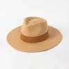 Berets X507 Retro British Wool Jazz Hat Fedora Unisex Felt Fedoras Wide Brim Vintage Bucket Panama Cap