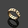 Designer Luxury Women's Letter Cutout Ring Classic Jewelry 18K Silver Plated Rose Wedding Wholesale Adjustable with Box