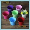 Party Decoration Sliver Color Gaanized Mini Pails Bucket Candy Chocolate Boxes Favors For Wedding Party 5.3X6Cm Sn1863 Drop Delivery Dhfgm