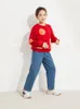 Calça amii crianças jeans jeans infantil letra de calça imprimida minimalismo calças casuais adolescente menina largura perna 22130152 221207