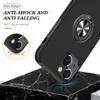 Invisible Ring Case Shockproof Phone Cases for iPhone 14 13 12 11 Pro Max Mini XR XS X 8 7 6 Plus Samsung S21 Note20 A12 A13 A53 A52 A72 A22 A33 Bracket 3 in 1 Case Cover