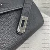 Klassische Geldbörse Togo Rindsleder Designer-Geldbörse Frau Geldbörsen mit Riemen Clutch Handtasche Silber Gold Schnalle Kartenhalter Mode echtes Leder mit Box Seriennummer